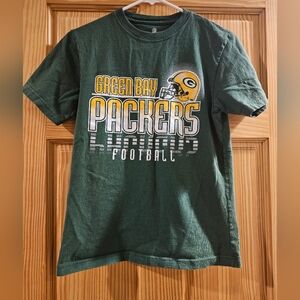 Green Bay Packers Kids Large NFL Tee Shirt 10/12 Football Boys Girls